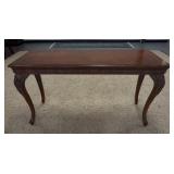 1113	SOFA TABLE W/ CABRIOLE LEGS/SURFACE. HAS WEAR TO TOP. 54 IN X 19 1/4 IN, 29 1/4 IN H 