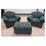 1123	OLD SALEM COLLECTION LEXINGTON FURNITURE; BOB TIMBERLAKE, TWO ARM CHIARS & DURHAM.