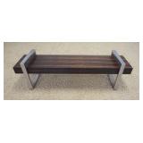 1141	MIDCENTURY MODERN & ROSEWOOD VENEER COFFEE TABLE BY THE GUS DESIGN GROUP, SOME VENEER LIFTING O