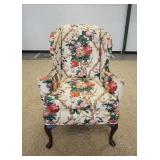 1146	FLORAL UPHOLSTERED WING CHAIR