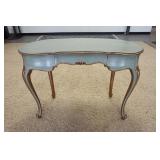 1151	PAINT DECORATED KIDNEY SHAPED TABLE W/ONE DRAWER CENTER, 40 IN X 19 IN X 29 IN HIGH