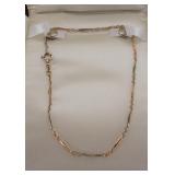 1170	14K WHITE & ROSE GOLD POCKET WATCH CHAIN 14 1/2 IN. 10.5 GRAMS 