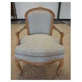 1182	UPHOLSTERED FRENCH PROVINCIAL ARMCHAIR 