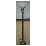 1186	TORCHIERE LAMP W/ ONYX BASE. 66 1/2 IN H 