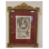 1192	FARMED & MATTED ANTIQUE ENGRAVING OF JANE SEYMOR. 21 1/2 IN X 30 IN. INCLUDING FRAME 