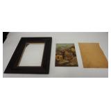 1194	OIL ON BOARD OF A EUROPEAN VILLAGE 