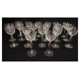 1203	19 LIBBEY 5 1/4 IN LIBBEY CUT STEMS.  MADE FOR TOLEDO, OHIO ATTORNEY WILLAIM HIGLEY IN THE 1920