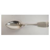1210	AW MCKOWN COIN SILVER TABLESPOON, MONOGRAMMED, 8 1/2 IN LONG, 2.21 TOZ