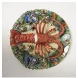 1226	PALISSY MAJOLICA LOBSTER PLATE. LOBSTER HAS A LEG MISSING. 12 1/2 IN DIAMTER IMPRESSED MARK ON 