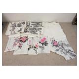 1232	10 PIECES OF SIGNED ASIAN ARTWORK, FLORAL & LANDSCAPE.