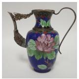 1275	ASIAN CLOISONNE MINIATURE EWER W/DRAGON SPOUT, 5 1/4 IN HIGH