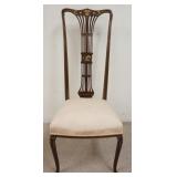 1277	ORNATE VICTORIAN HIGH BACK SIDE CHAIR WITH BANDING AND FANCY INLAY