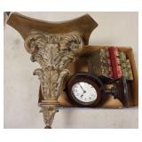 1295	SHELF, CLOCK & BOOKENDS