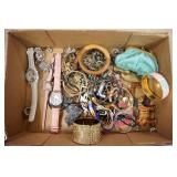 1297	LOT OF COSTUME JEWELRY & WATCHES