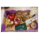 1298	LOT OF COLORED GLASSWARE