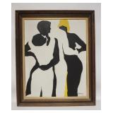 1302	MERMAN MODERN LIMITED EDITION PRINT, PENCIL SIGNED, 3 OF 325, 28 IN X 29 IN INCLUDING FRAME