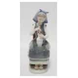 1004	LLADRO SEATED GIRL W/VASE & FLOWERS, 8 1/4 HIGH