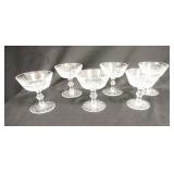 1007	SET OF 6 WATERFORD SHERBERTS, 4 3/4 IN HIGH