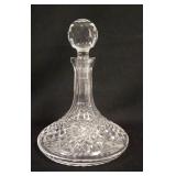 1043	CUT CRYSTAL CAPTAINS DECANTER W/ ORIGINAL STOPPER. 10 IN H 