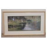 1053	RICHARD E CHRISTIAN WATERCOLOR *JUST LOOKIN*, 33 1/2 IN X 19 1/2 IN INCLUDING FRAME