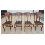 1057	SET OF 4 PRESS BACK OAK CHAIRS