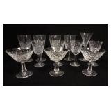 1100	12 PIECES OF WATERFORD CUT CRYSTAL STEMWARE, 4 SIZES, TALLEST IS 7 3/4 IN