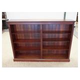 1137	DIVIDED OPEN BOOKCASE W/REEDED COLUMNS, 67 IN WIDE X 48 IN HIGH X 13 IN DEEP