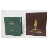 1033	LOT OF TWO COMMEMORATIVE STAMP ALBUMS; 60 YEARS OF SPECIAL COLLECTOR STAMP SHEETS & AMERICAS NA
