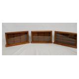 1103	LOT OF THREE THOMAS PACCONI 1900-2000 CLASSICS DISPLAY CASES FOR MODEL CARS. EACH CASE MEASURES