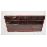 1116	LARGE WOOD & PLEXIGLASS HINGED DISPLAY, 20 IN HIGH X 5 IN DEEP X 42 IN WIDE