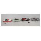 1128	LOT OF FOUR FRANKLIN MINT PRECISION 1:24 SCALE DIE CAST MODEL CARS. AS FOUND