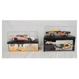1140	LOT OF TWO 1:18 SCALE NASCAR MODEL CARS W/ DISPLAY CASES & ORIGINAL BOXES.