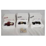 1148	LOT OF THREE DANBURY MINT 1:24 SCALE MODEL CARS. LOT INCLUDES 1925 FORD MODEL T RUNABOUT, 1932 