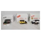 1157	LOT OF THREE DELIVERY TRUCK DIE CAST REPLICAS FROM THE DANBURY MINT. LOT INCLUDES A 1930S MILK 