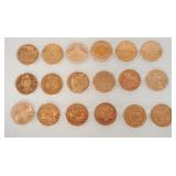 1168	NICE ASSORTMENT OF AV AND TROY OZ COPPER ROUNDS.