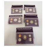 1195	5 UNITED STATES MINT PROOF SETS 1989-1993
