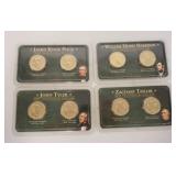 1209	4 2009 UNCIRCULATED PRESIDENTIAL COINS, PHILA AND DENVER. ZACHARY TAYLOR, WILLIAM HARRISON, JAM