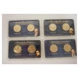 1210	4 2010 UNCIRCULATED PRESIDENTIAL COINS, PHILA AND DENVER. ABRAHAM LINCOLN, MILLARD FILLMORES, J