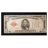 1234	FIVE DOLLAR BILL 1928A