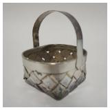 1009	CARTIER HANDMADE STERLING WOVEN BASKET 1.67 TOZ, 3 1/4 IN HIGH