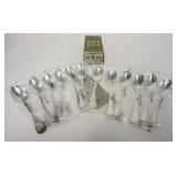 1017	CHRISTOFLE PARIS 12 5 1/2 IN AFTER DINNER SPOONS, UNOPENED, SEALED IN BAGS, NEVER USED IN BOX