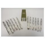 1020	CHRISTOFLE PARIS 12 DINNER KNIVES, UNOPENED, SEALED IN BAGS, NEVER USED IN BOX