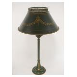 1026	TIN TOLE DECORATED TABLE LAMP, 22 IN HIGH