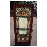 1053	STAINED GLASS WINDOW, 22 3/4 IN X 52 IN