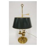 1062	BRASS BOULLIOT LAMP, 2 LIGHT, 26 IN HIGH