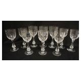 1070	GROUP OF 10 WHEEL CUT GOBLETS SIGNED BODA, 3-8 1/4 IN, 7-7 1/2 IN