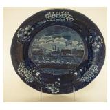 1085	HISTORICAL BLUE STAFFORDSHIRE CLEWS BOWL *THE LANDING OF GEN LAFAYETTE*, 9 3/4 IN