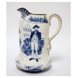 1093	BUFFALO POTTERY JOHN PAUL JONES PITCHER. 9 1/4 IN H