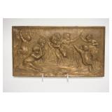 1101	BRONZE PLAQUE KELLENY OF THE GOAT HIGH RELIF, 13 3/4 IN X 7 IN 
