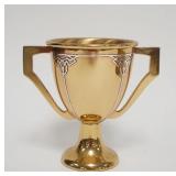 1106	HEINTZ STERLING ON BRONZE LOVING CUP #6545 6 IN H 